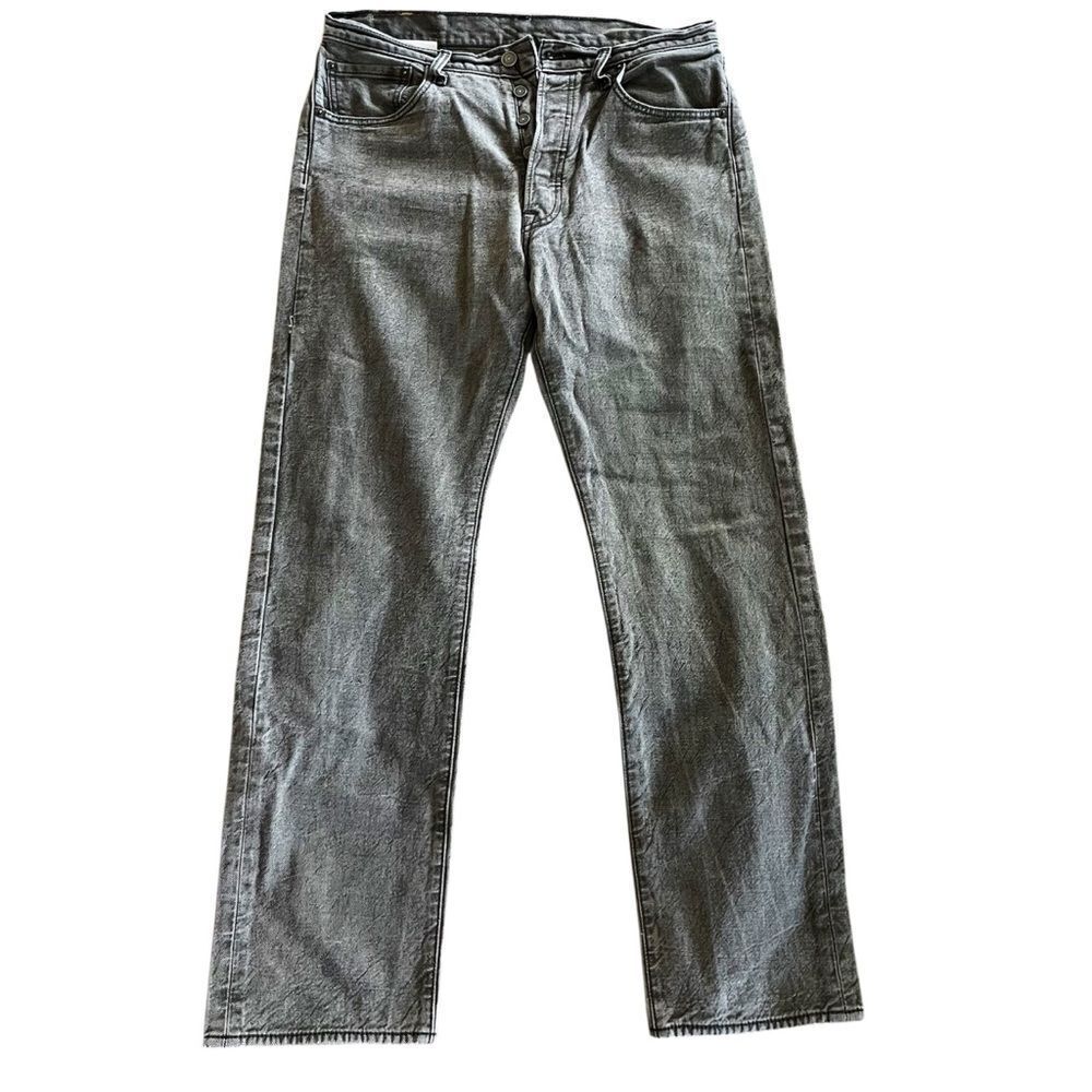 Levi Strauss & Co. Men's Gray Jeans Yellow Backing Button Fly Size 34/34